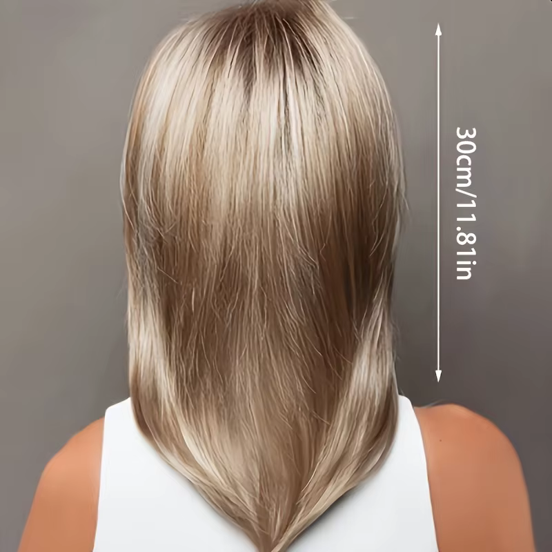 Perruque exclusive en fibre synthétique pour dames blondes élégantes