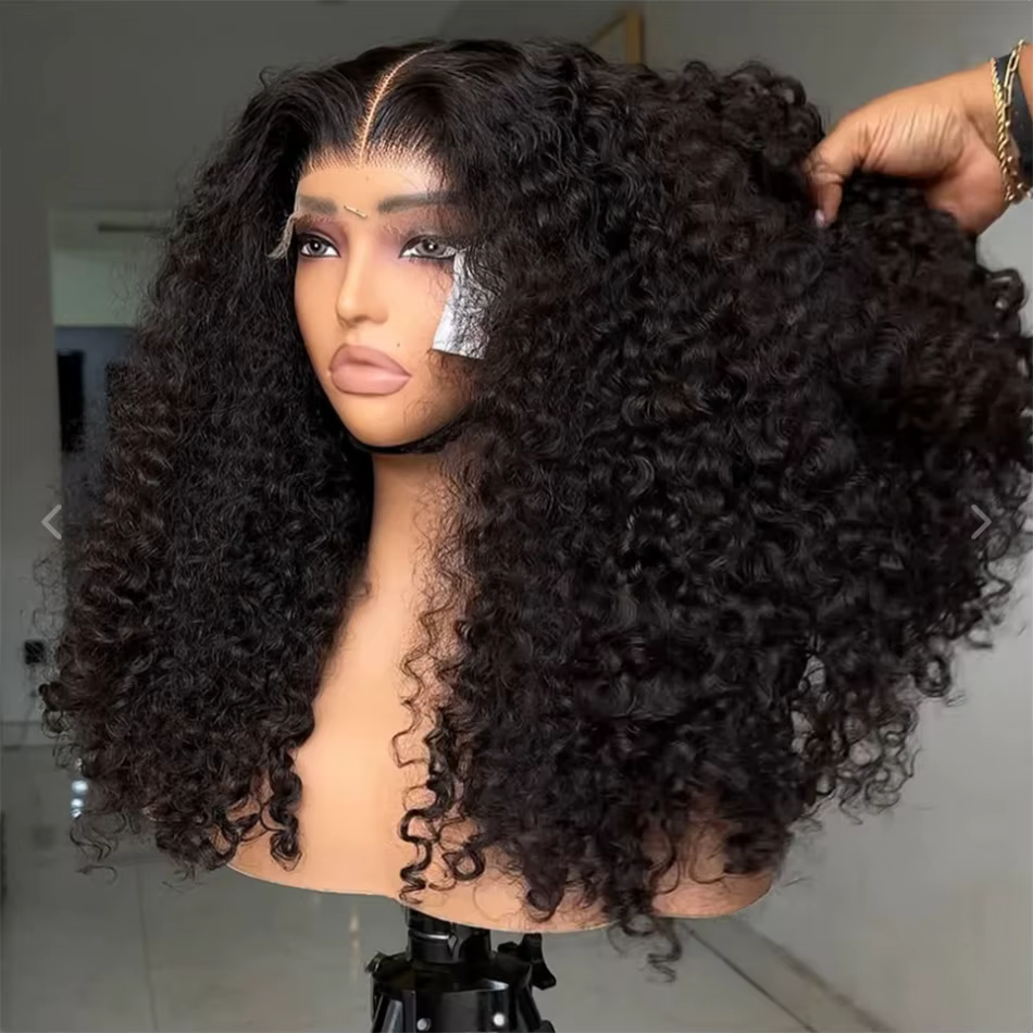Perruque BOB bouclée cheveux humains 330 densité 5x5 HD dentelle fermeture vague profonde perruques pour les femmes