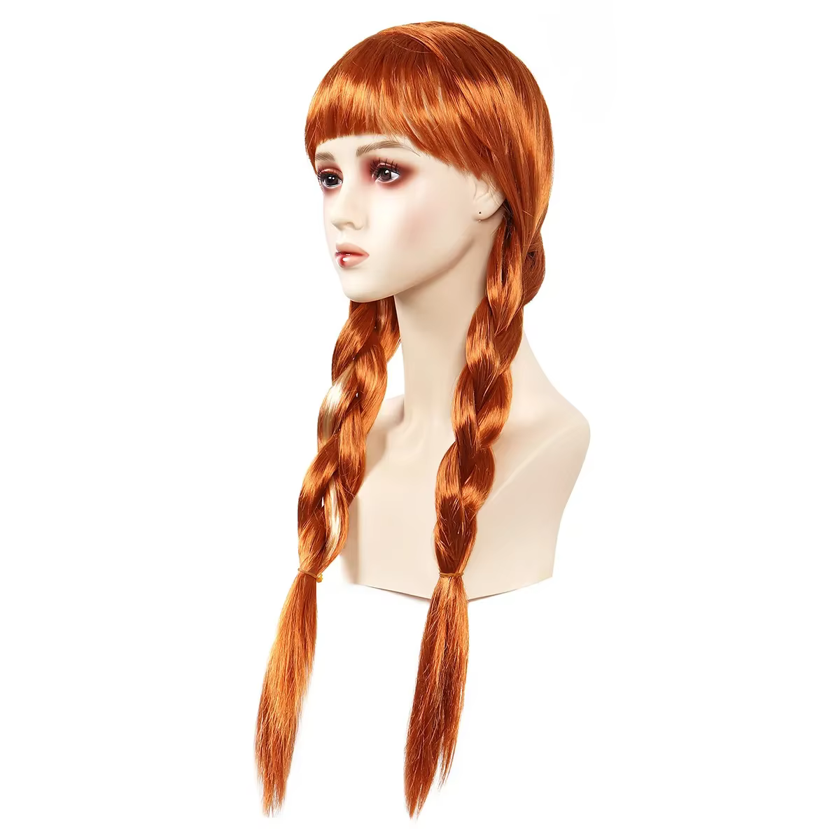 Anna Cosplay perruque princesse tressé longue marron ondulé résistant à la chaleur cheveux synthétiques Anime Elsa habiller Cosplay Halloween fête perruques