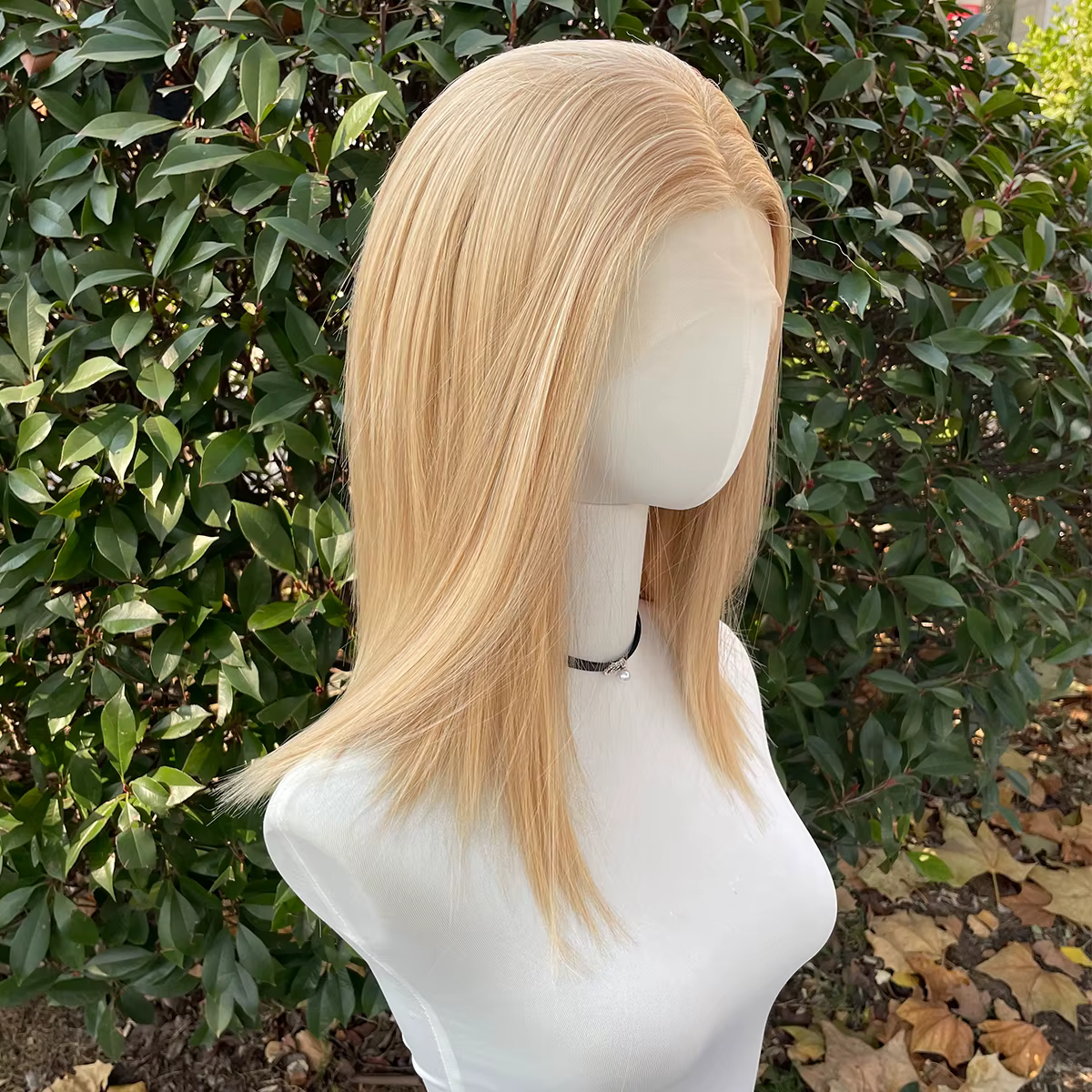Perruque Lace Front Synthétique Blonde à Reflets Mixtes pour Femme