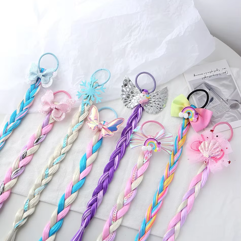 Princesse tresse Elsa bandeau postiche Cosplay perruques tressées pour Elsa habiller ensemble pour enfant en bas âge filles fête mariage anniversaire