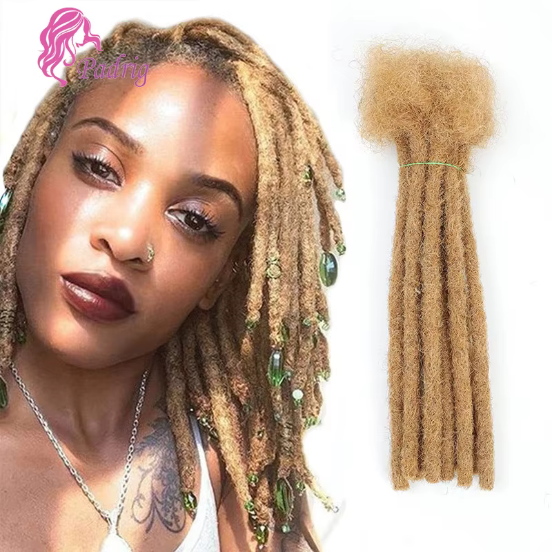 Épaisseur de 0, 6 cm # Extensions de dreadlocks en cheveux humains naturels blonds 27/30/Bug/613 pour homme/femme