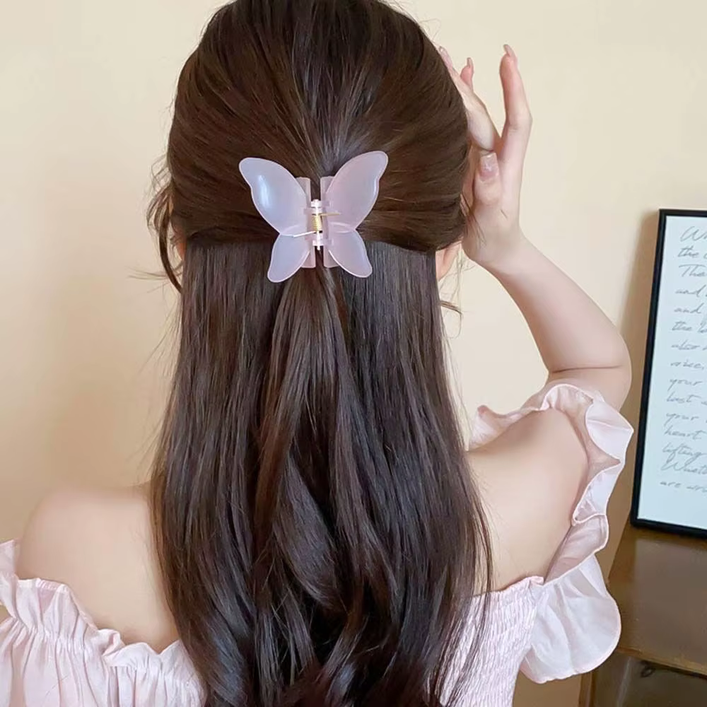 Épingle à cheveux en acrylique papillon givré