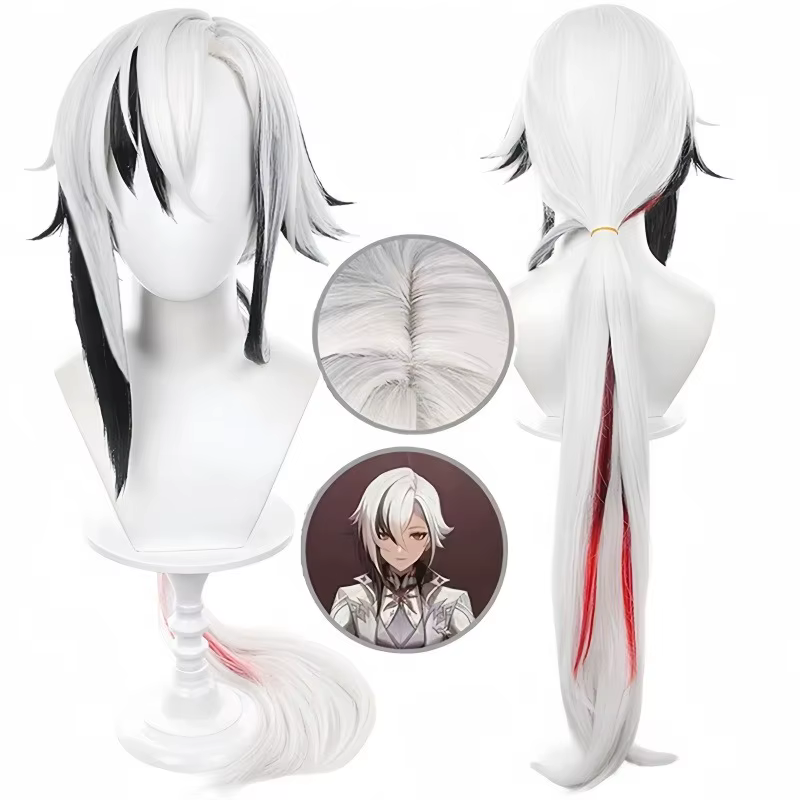 Perruque de Cosplay pour Genshin Impact Arlecchino Knave