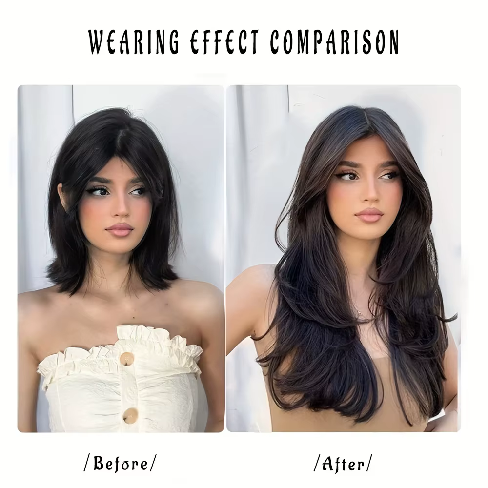 Extensions capillaires synthétiques longues et lisses