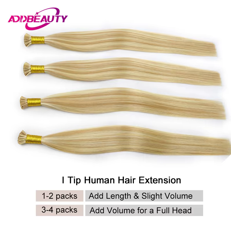 Extensions de cheveux humains droits ITIP