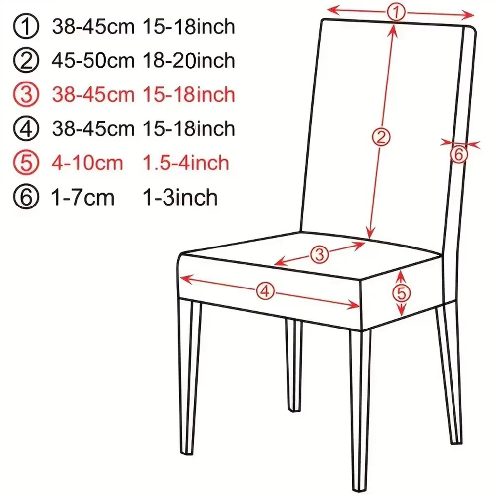Housses de chaise imperméables en cuir PU, housse de protection extensible pour siège de chaise, salle à manger, Restaurant, cuisine, couleurs unies