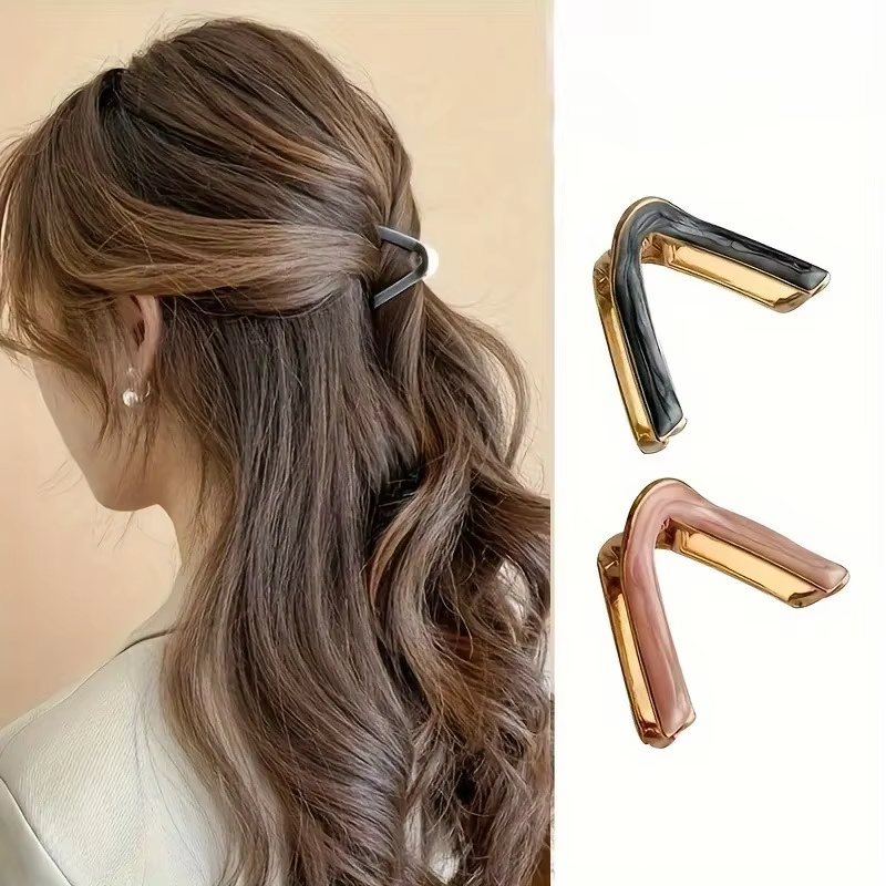 1 pince à cheveux vintage en forme de triangle