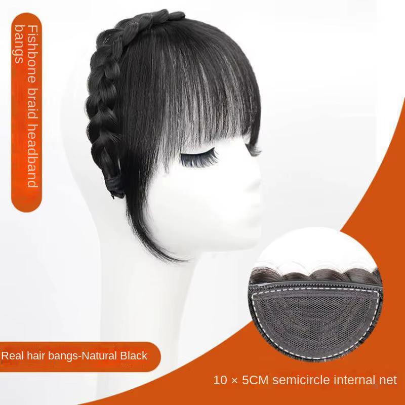 Perruque frange bandeau synthétique