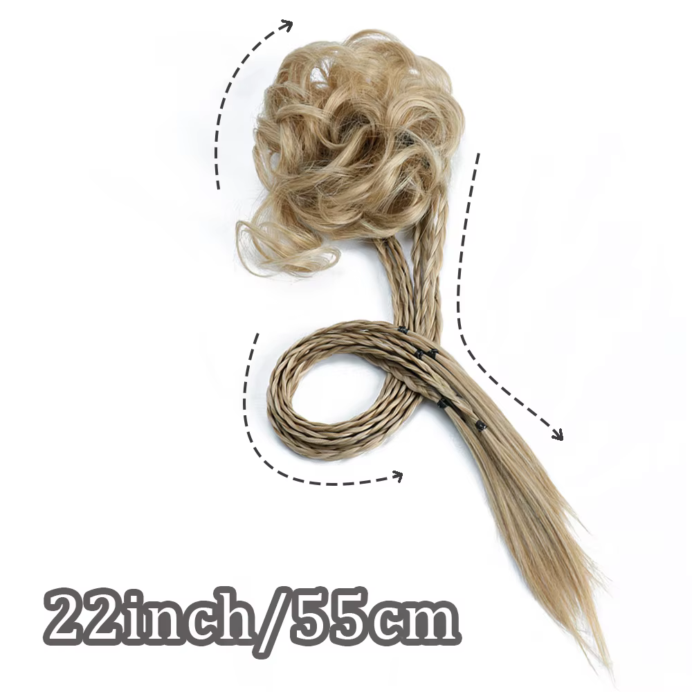Chignon désordonné synthétique de 22 pouces