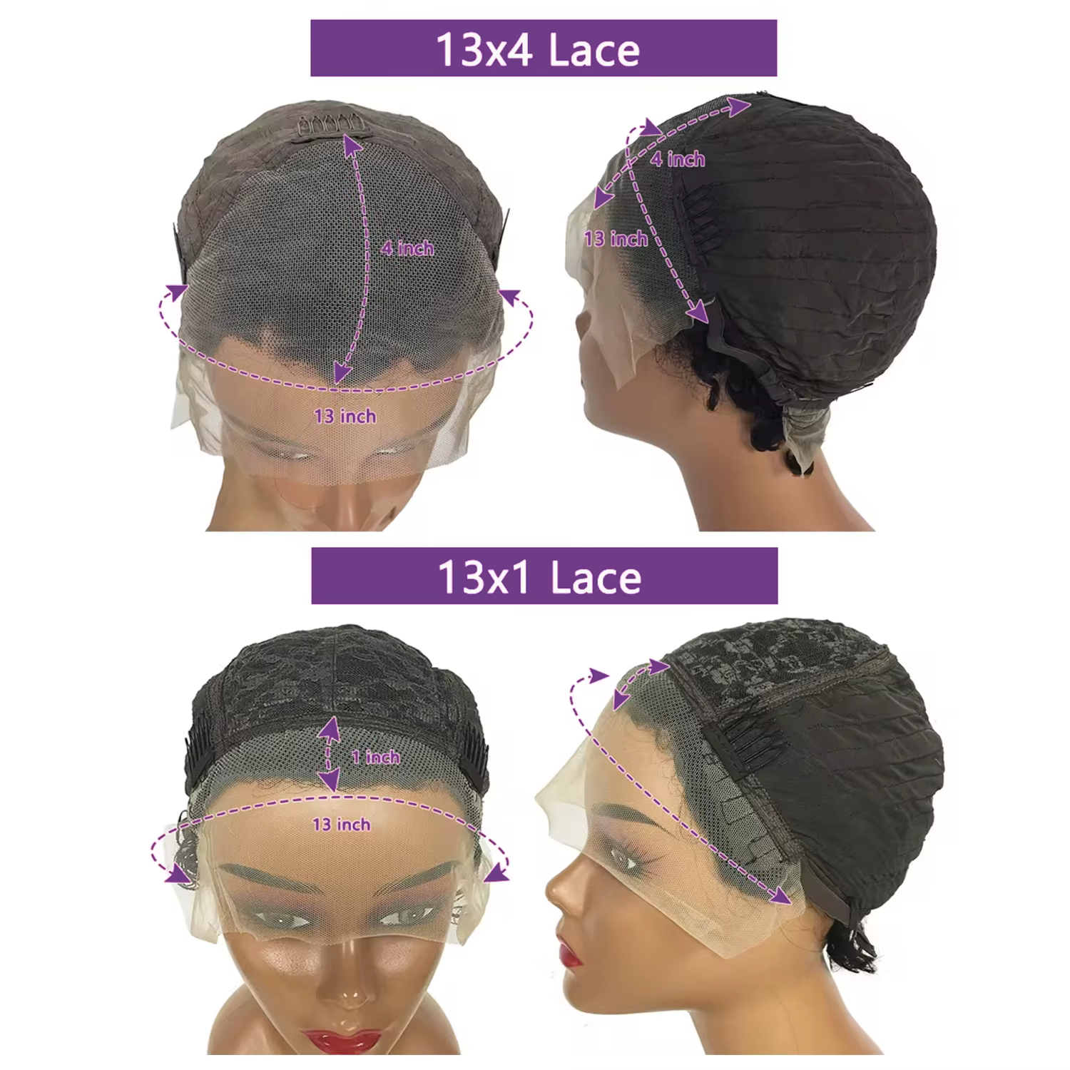 Perruques Courtes Bouclées Pixie Cut en Cheveux Humains