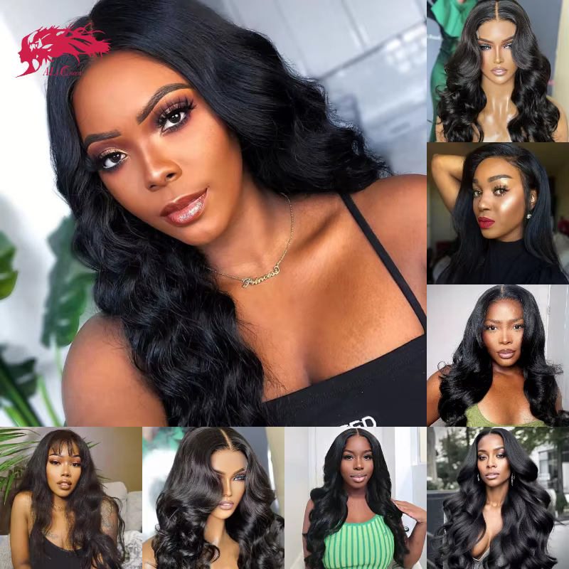 Ali Queen Body Wave HD dentelle frontale perruque transparente 13X4 & 13X6 avant vierge cheveux