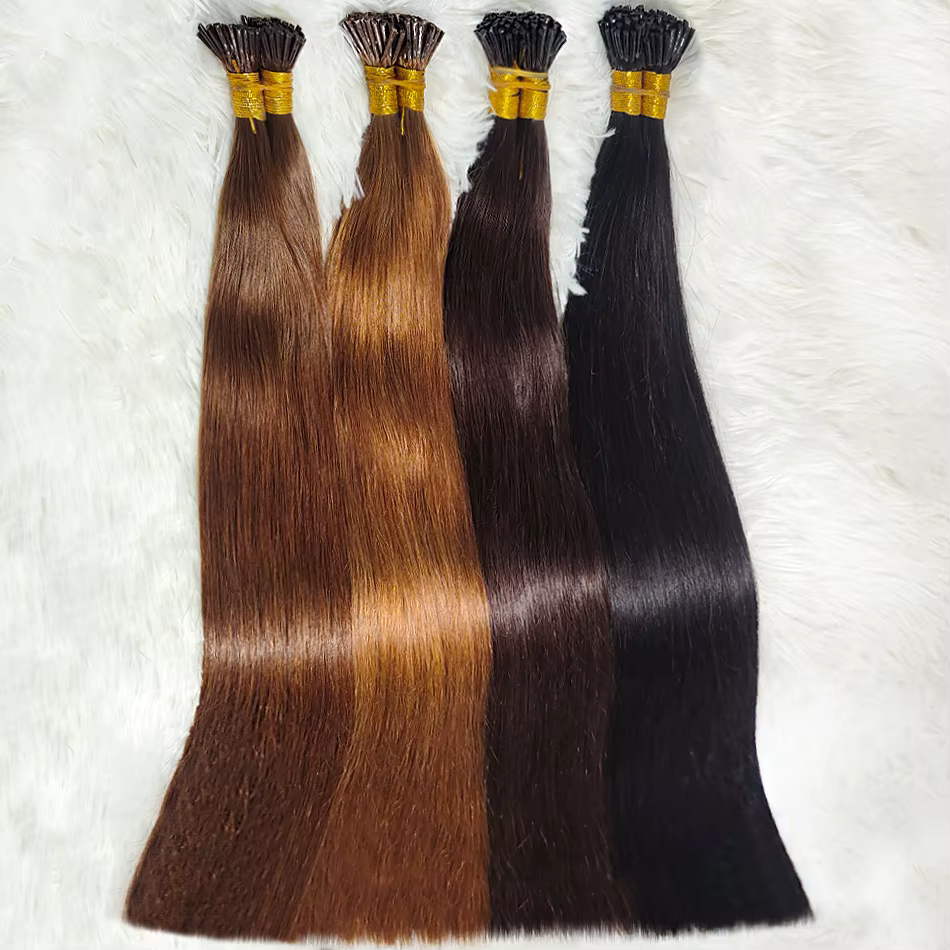 Extensions de cheveux I-Tip en kératine vierge naturelle