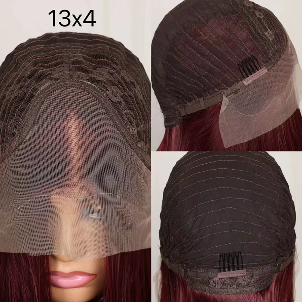 Perruque Lace Front Wig synthétique bouclée caution-99J