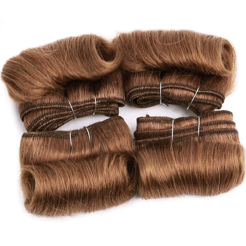Tissage en lot brésilien Remy 100% naturel bouclé blond