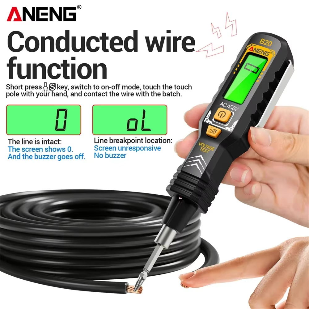 ANENG B20 – stylo testeur de tension, tournevis à Double usage, stylo croisé isolé à Double tête, tournevis, compteur de réparation, outils manuels