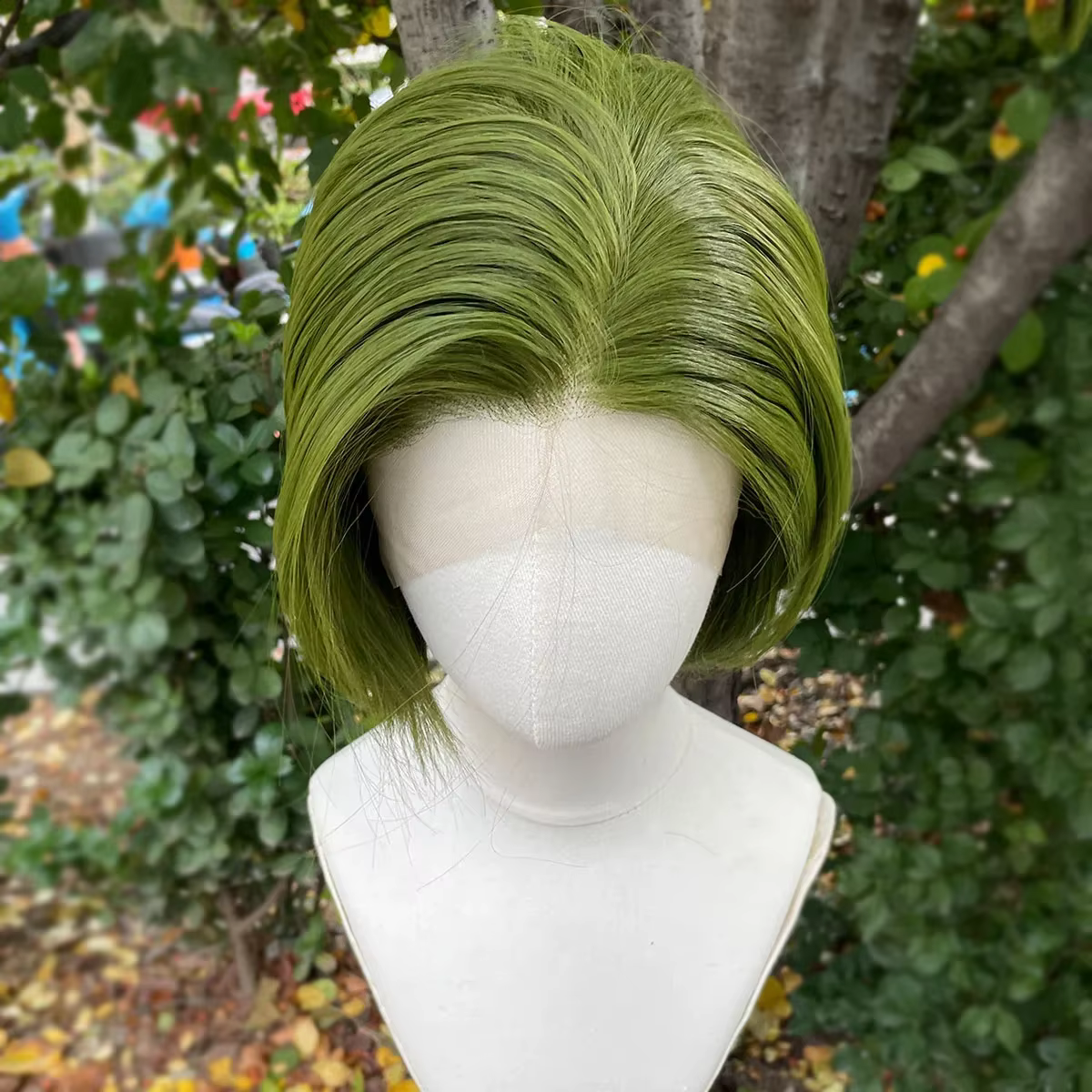 Perruques de Cosplay Bob Joker courtes vertes pour hommes