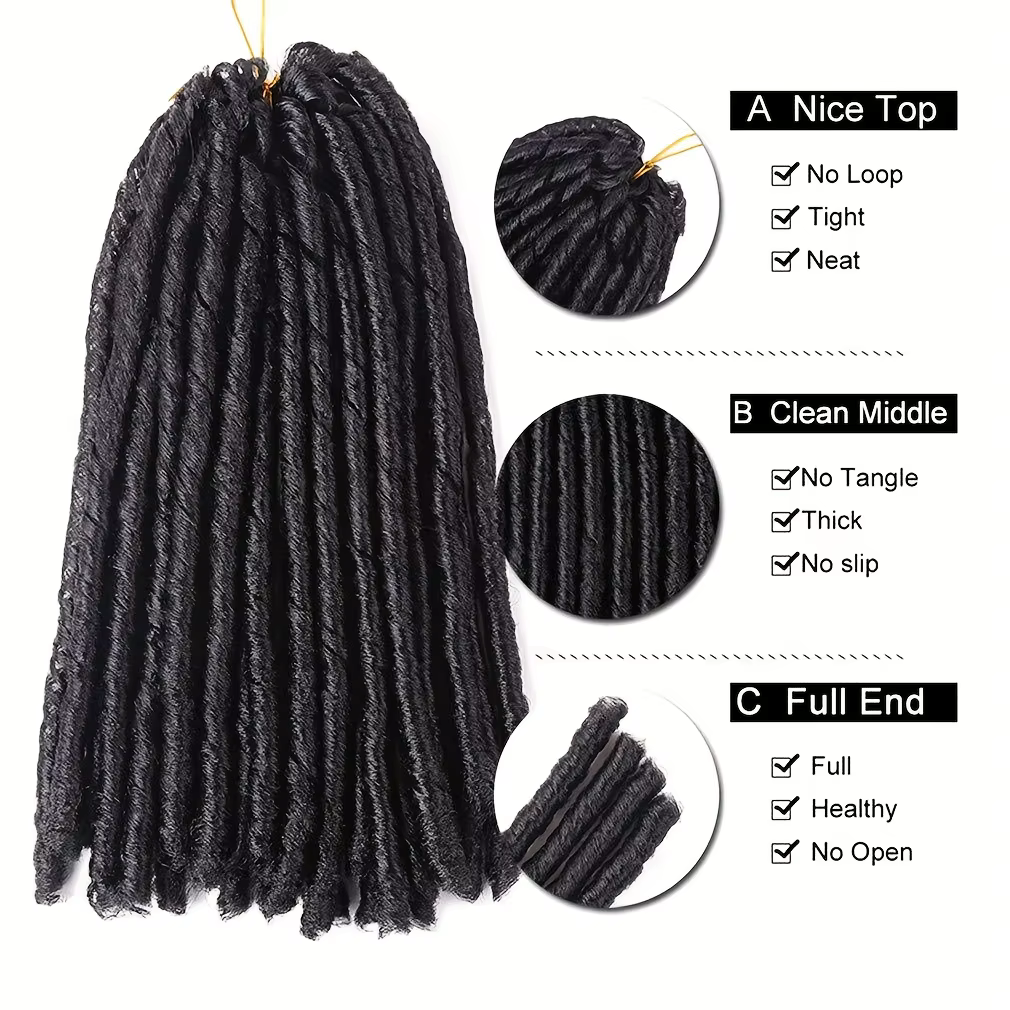 Extensions de cheveux synthétiques bouclés de 14 pouces