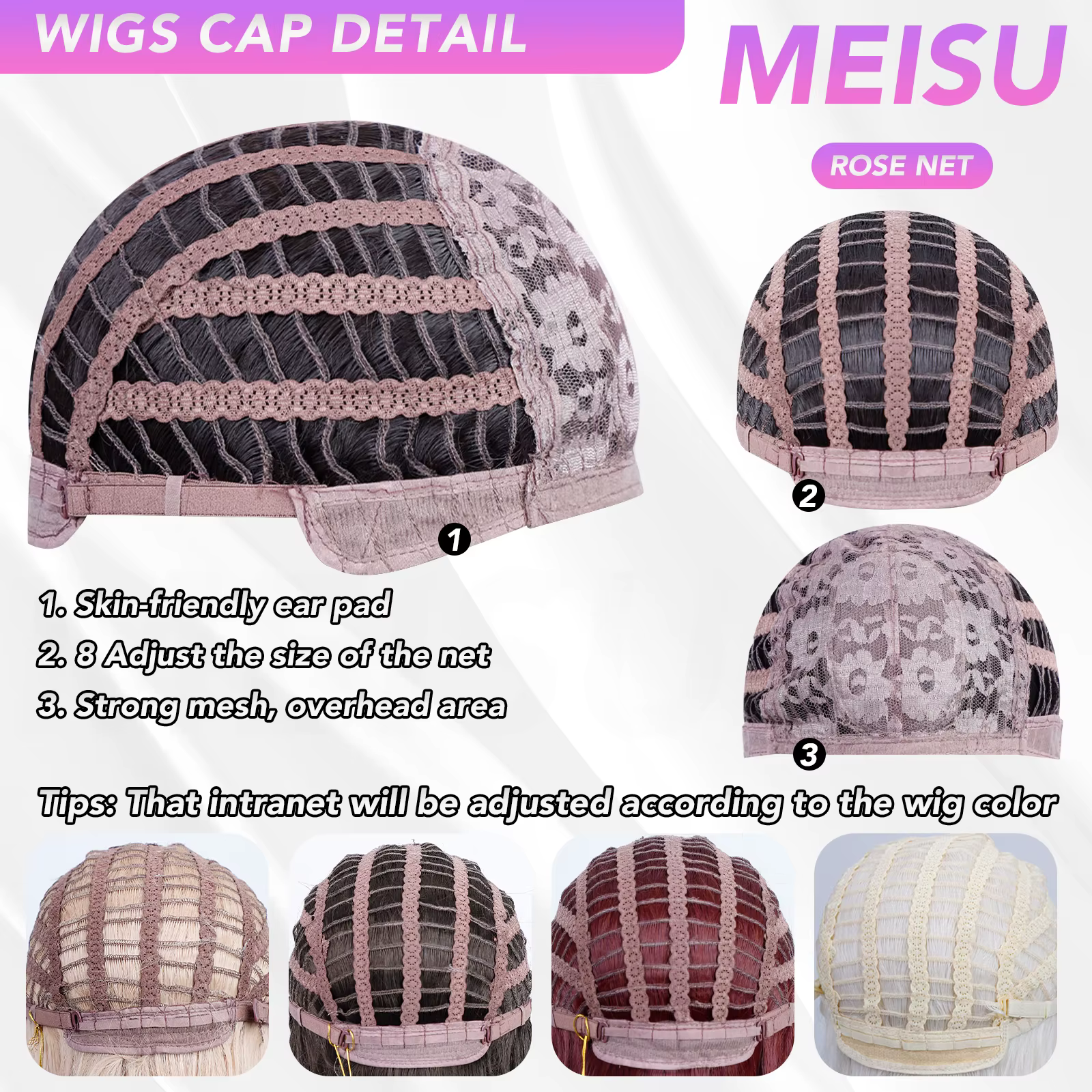 MEISU – perruque synthétique longue et lisse de 24 pouces