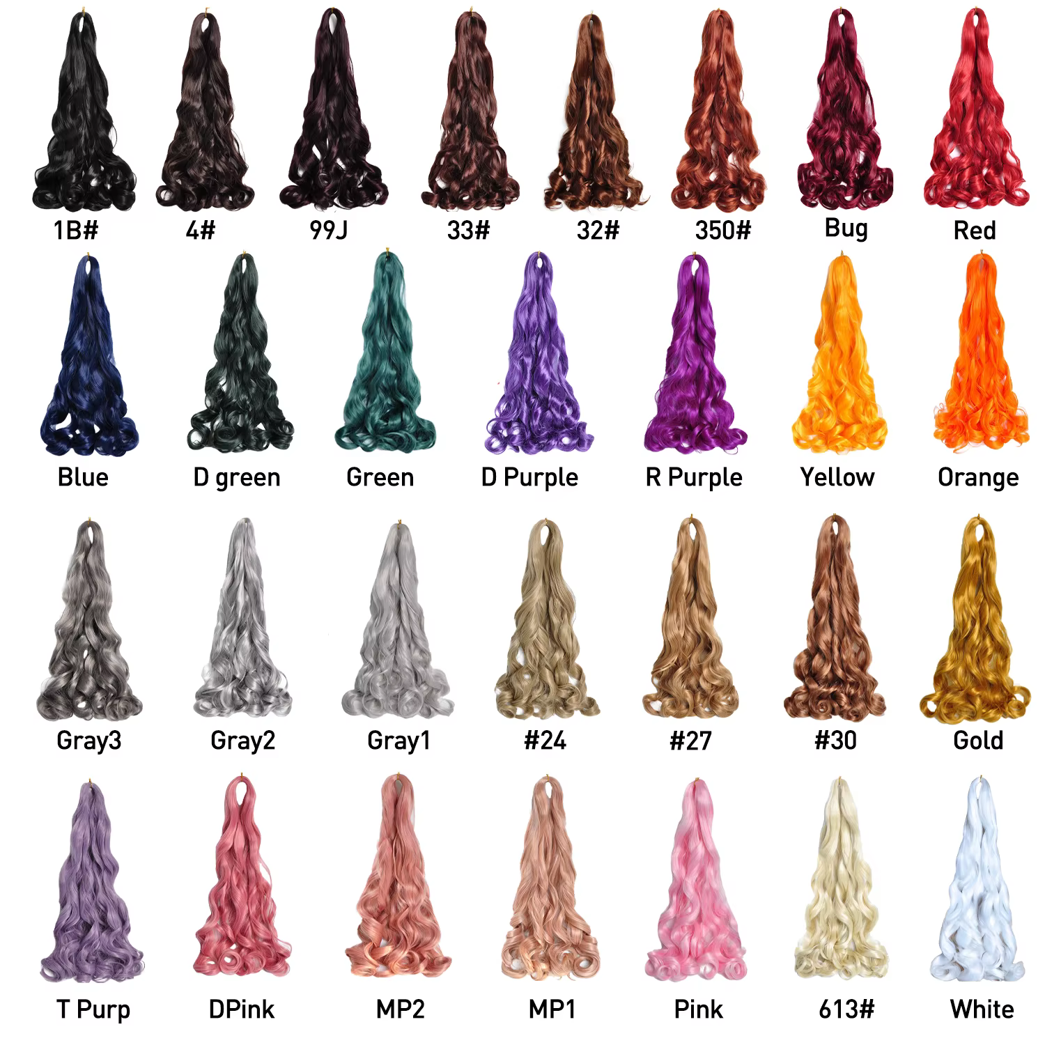 Extensions de cheveux synthétiques pour tresses
