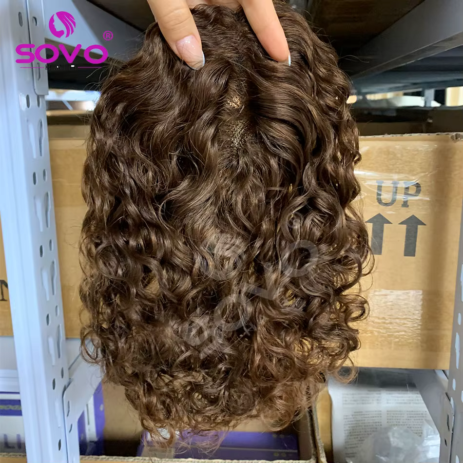 Topper de cheveux humains ondulés de 30 cm