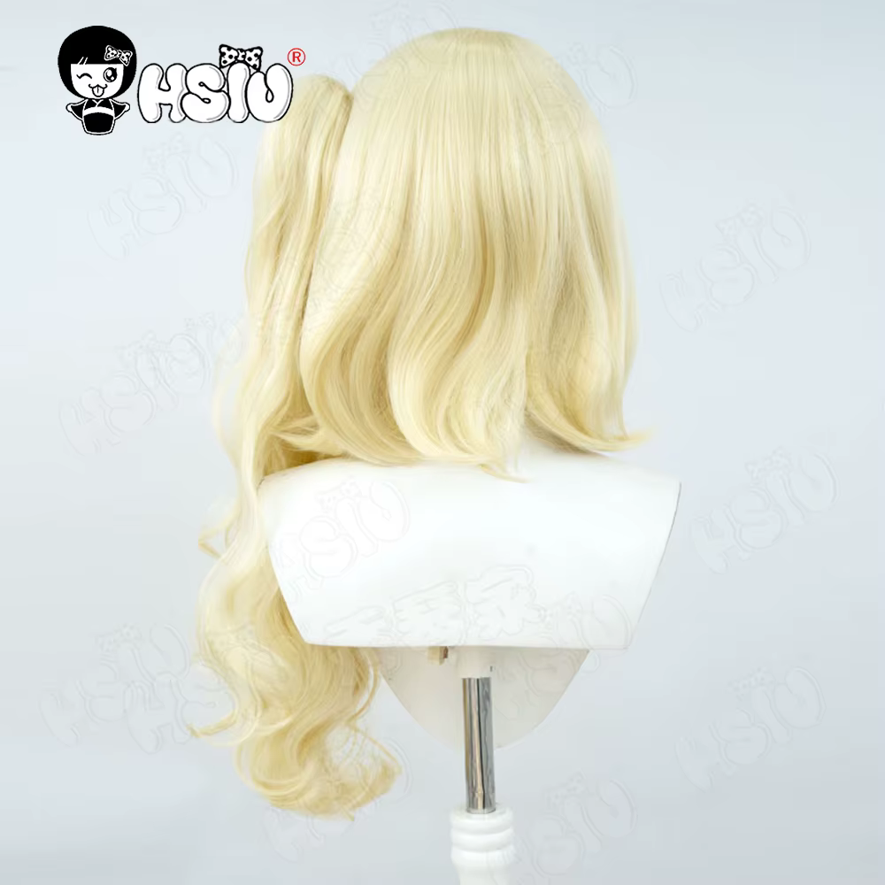 Perruque de Cosplay Flandre Scarlet HSIU 70CM, cheveux longs jaunes, perruque synthétique résistante à la chaleur, Anime Touhou Project Flandre Scarlet Cosplay