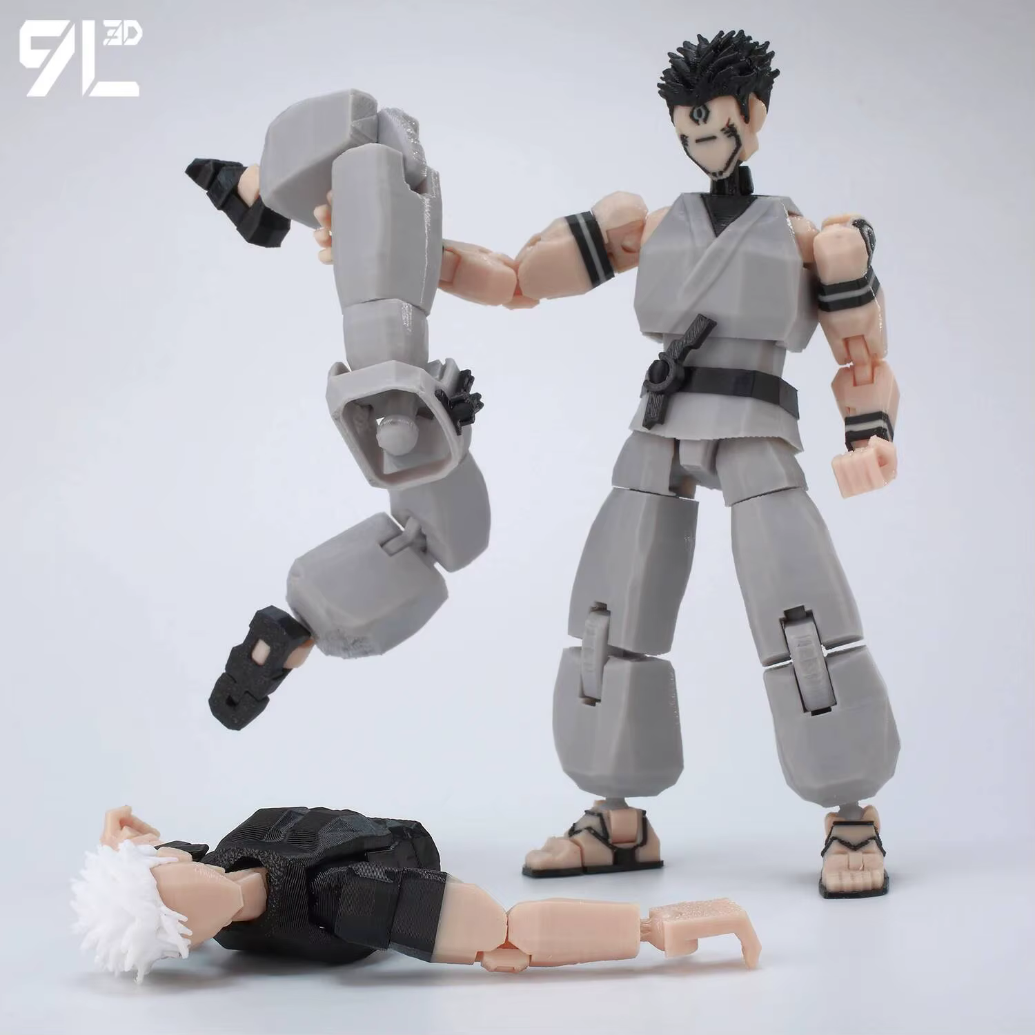 9L3D imprimé Dummy13 T13 en Stock prêt à expédier Jujutsu Kaisen Robe grise Sukuna Figure Anime modèle articulé jouet anti-Stress