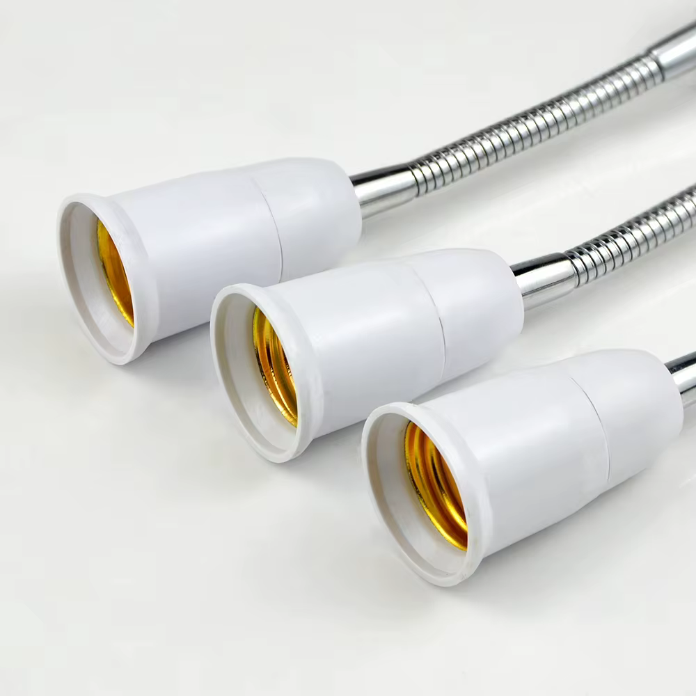 Extension de douille d'ampoule E27 à E27, support de lampe à Base rotative, convertisseur d'extension 12/15/20/30/35/40/50cm
