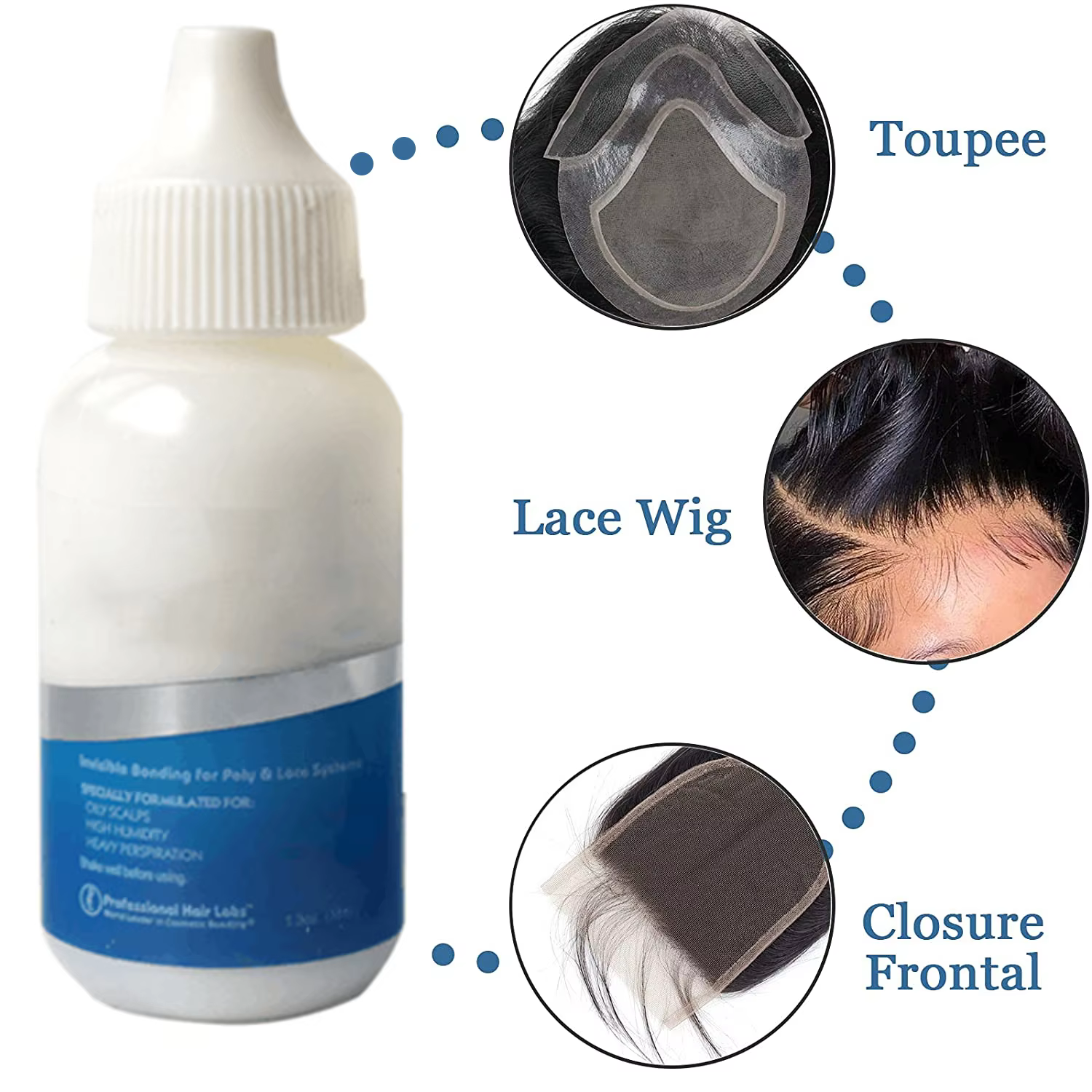 Colle pour perruque adhésifs imperméables Katelon