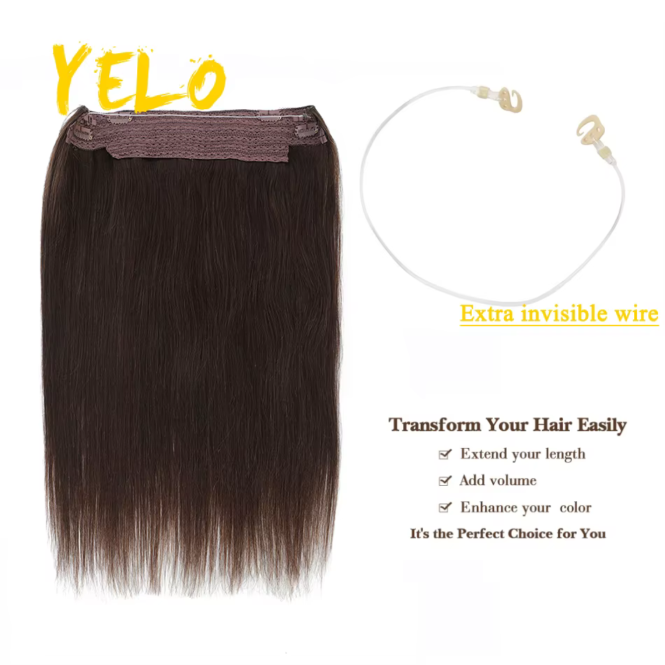 Extensions de Cheveux Humains Lisses avec Clips