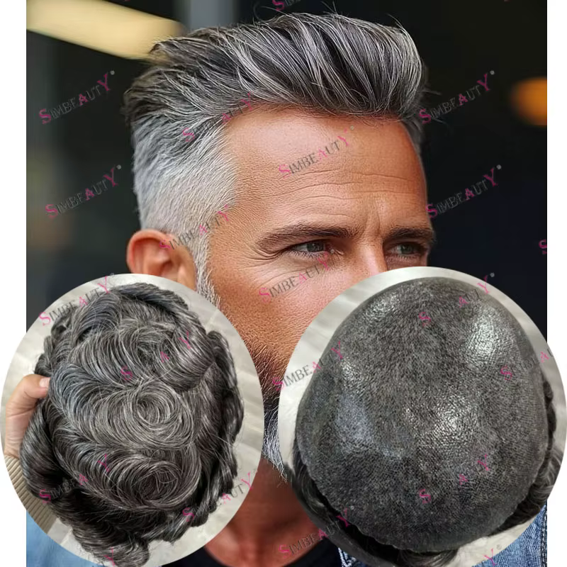 Prothèse capillaire pour homme en cheveux naturels