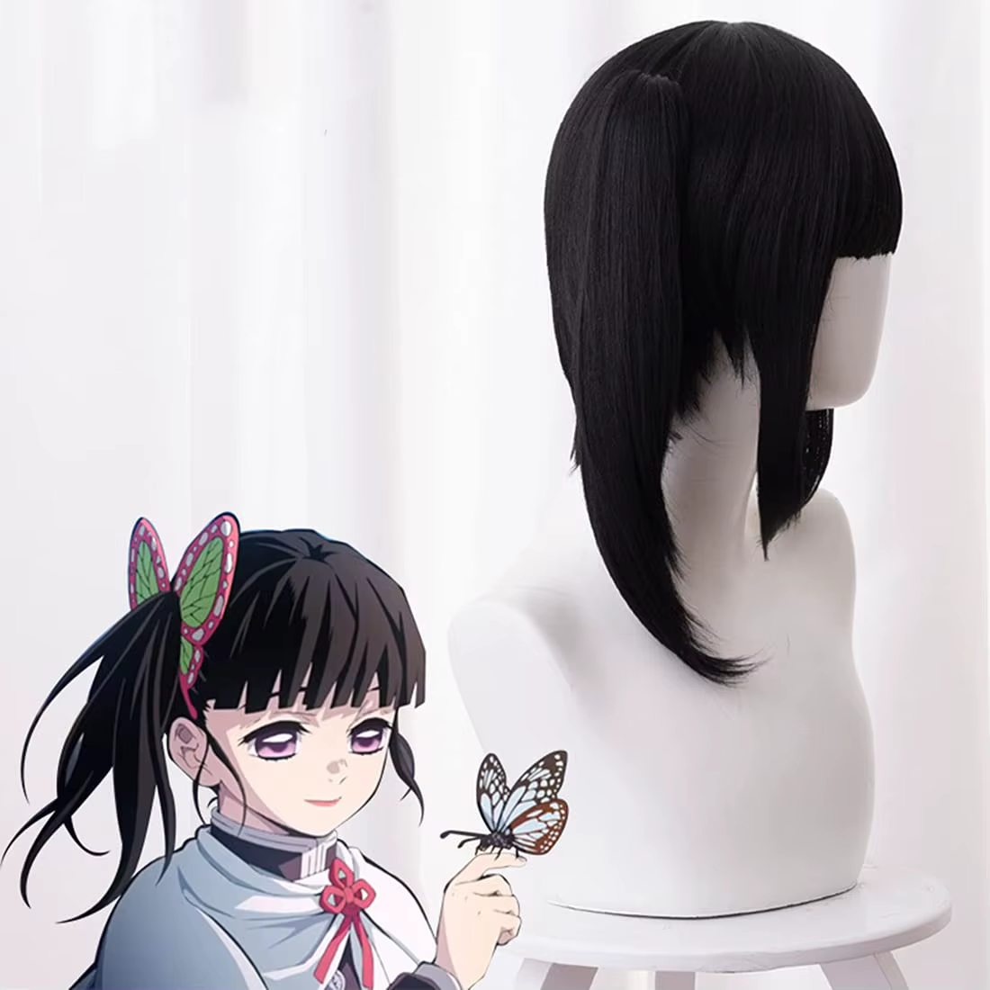 Demon Slayer Kimetsu No Yaiba Tsuyuri Ao Perruque pour Homme et Femme