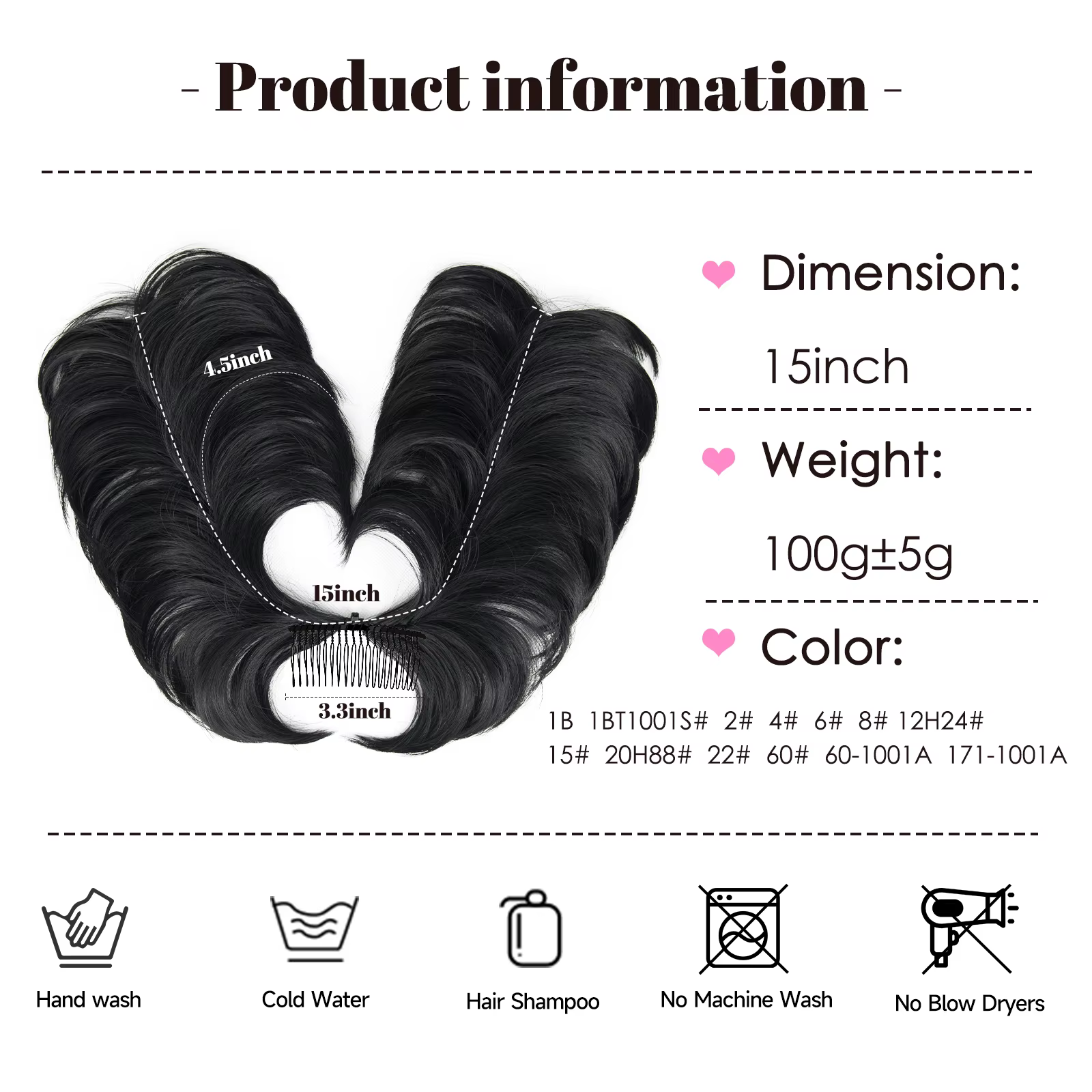 Postiche chignon décoiffé bon marché pour femme