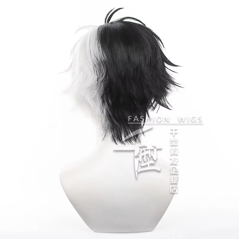 Haruka Sakura Cosplay perruque Anime coupe-vent noir blanc cheveux courts Bofurin Halloween fête pour femmes hommes