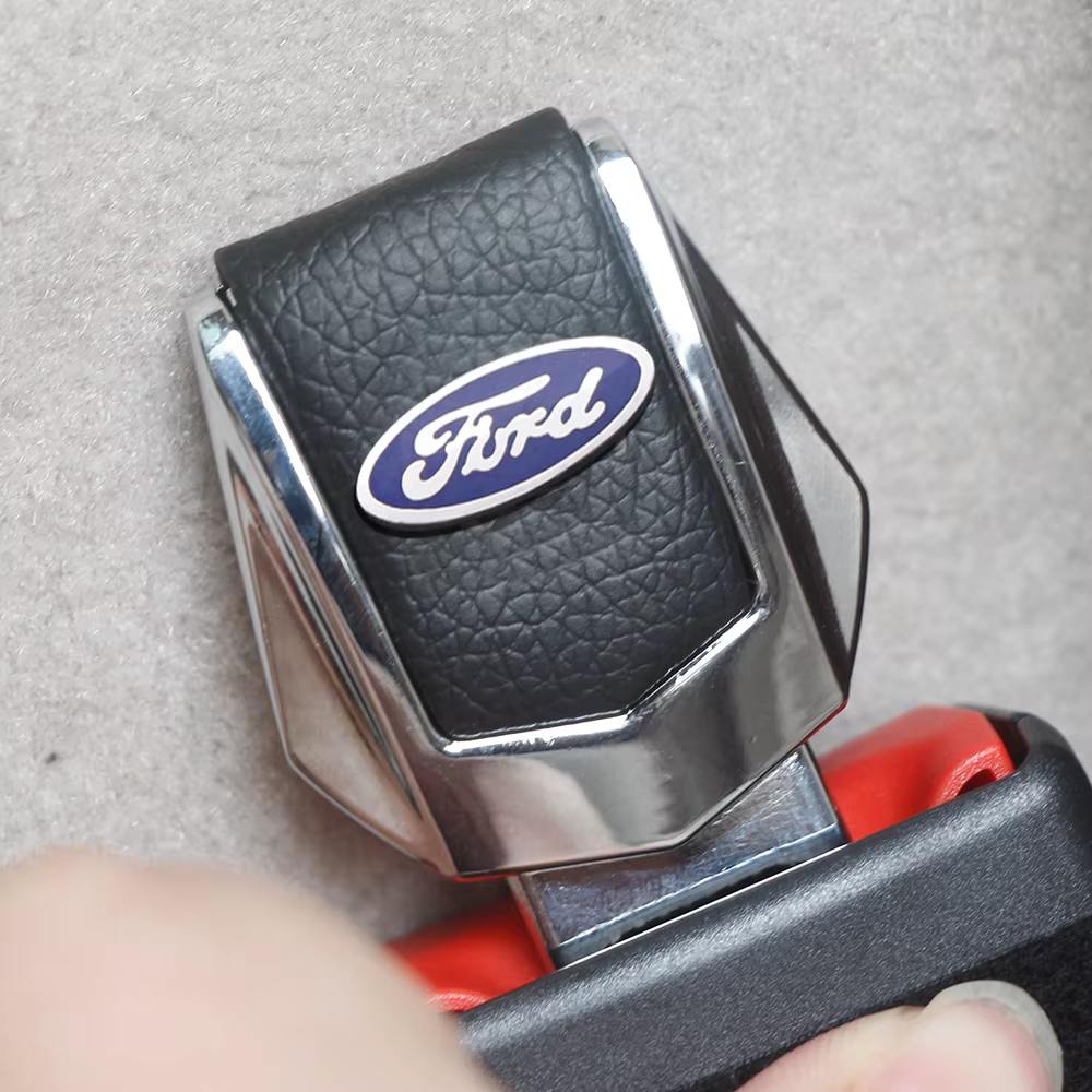 Extension de boucle de ceinture de sécurité en alliage de zinc pour voiture, extension de prise épaisse pour Ford ST Focus Fiesta Mondeo Kuga Mustang Escort