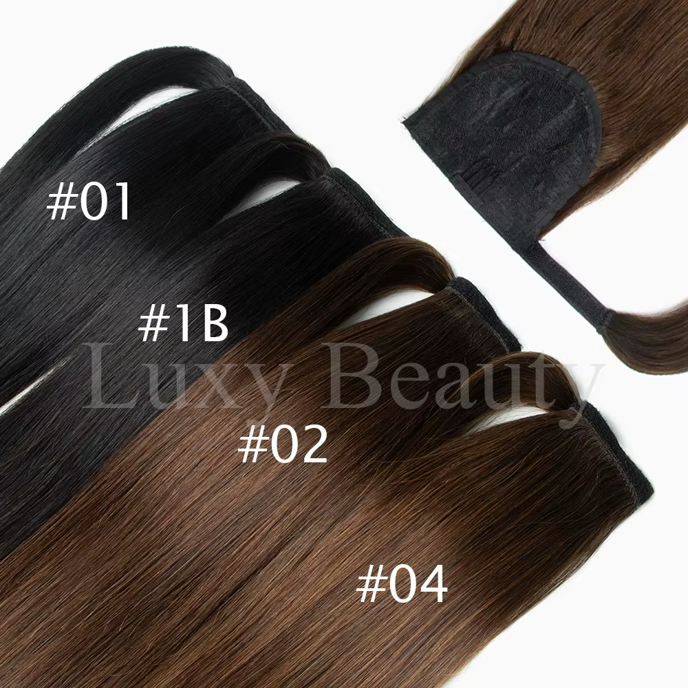 Clip en queue de cheval Extensions de cheveux humains