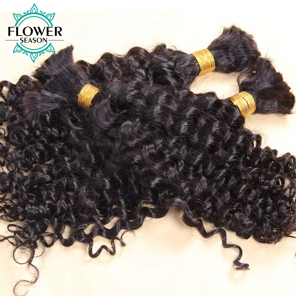 Cheveux humains en vrac pour tresser en gros tresses Boho birmans Extensions