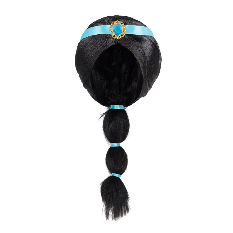 Costume Moana pour enfants, couvre-chef, perruque, jeu de rôle de bande dessinée Elsa Belle, petite sirène, accessoire de déguisement de princesse, cheveux synthétiques
