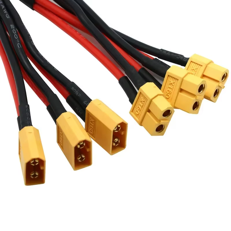 Connecteur de batterie parallèle XT60, fil de Silicone à 3 voies 14awg mâle/femelle, double Extension, séparateur en Y 100mm pour moteur de chargeur de batterie