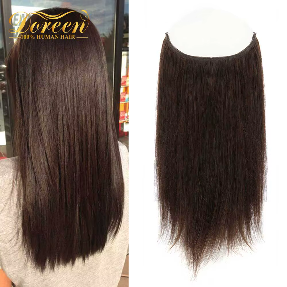 Doreen 100g 120g cheveux européens fabriqués à la Machine Remy pince en une seule pièce Extensions