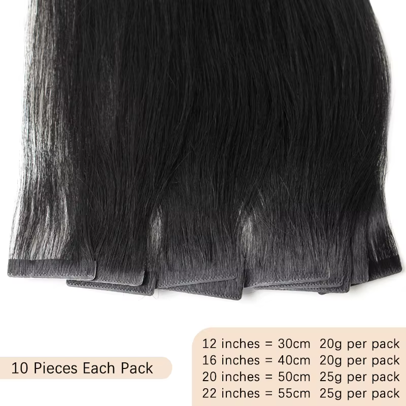 Extensions de cheveux invisibles à bandes adhésives