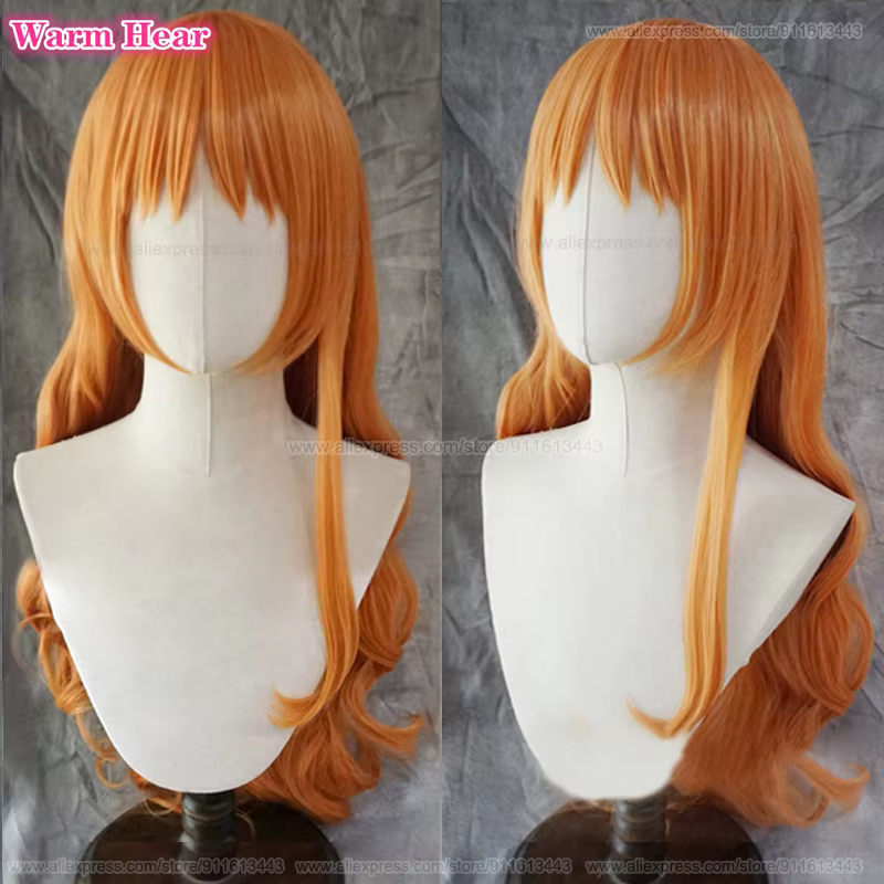 Perruque de Cosplay Anime Nami 75cm