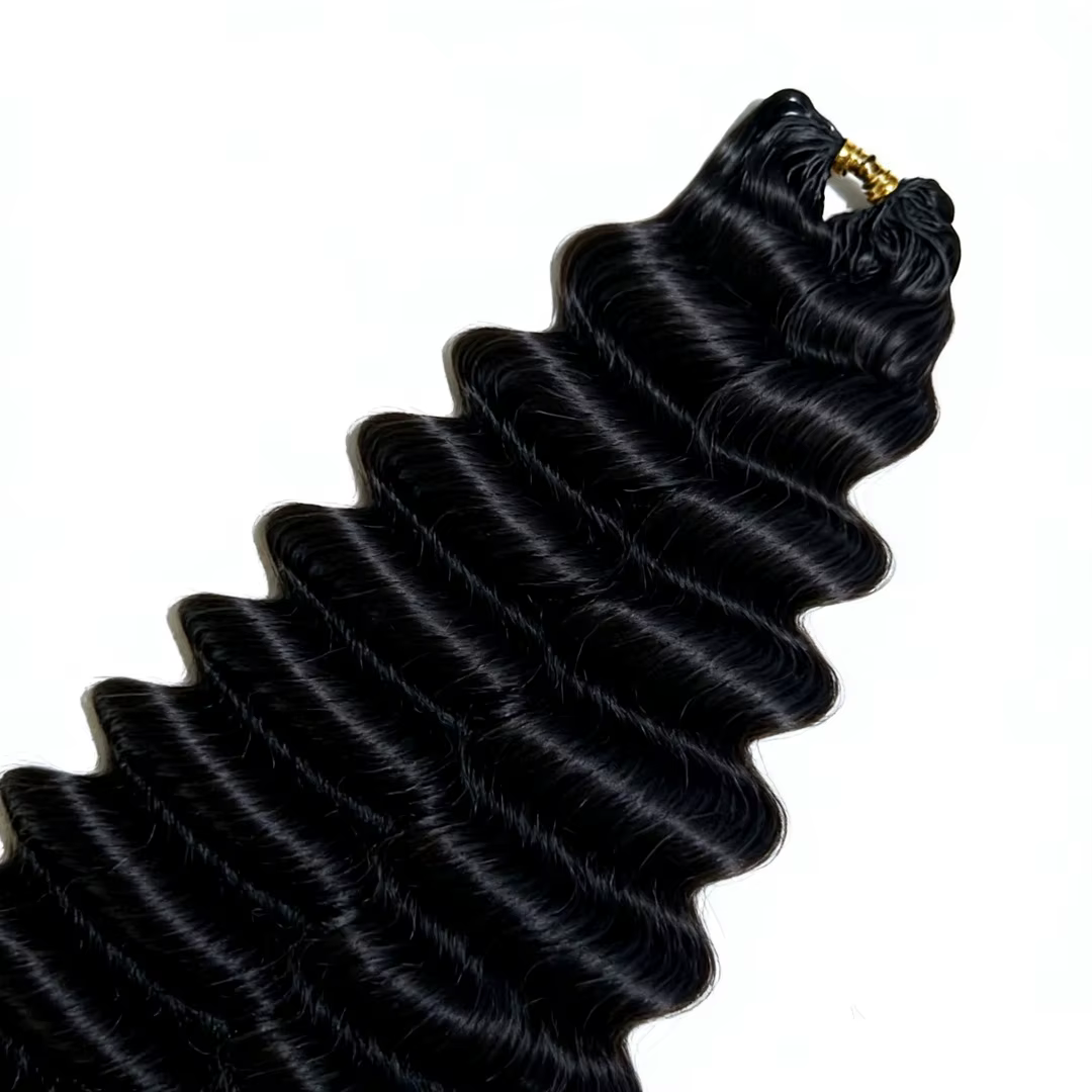 Extensions de cheveux au crochet sans nœuds pré-séparées Deep Wave