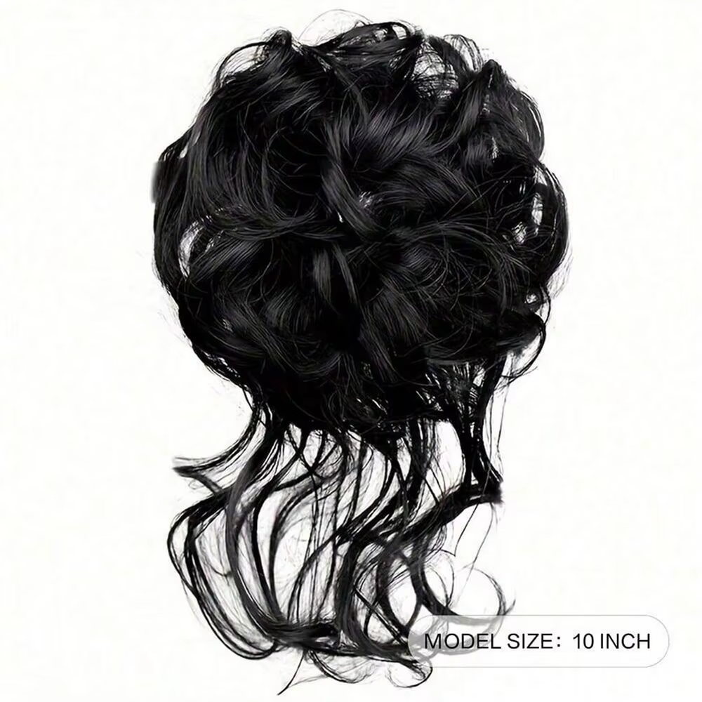 Extensions de queue de cheval synthétiques bouclées et volumineuses avec pince à griffes, postiche chignon désordonné pour usage quotidien