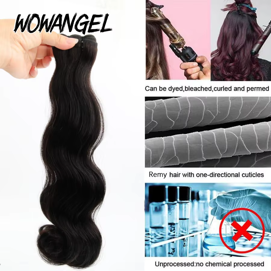 Wow Angel 28 30 pouces vague de corps paquets de cheveux humains 1/3/4 pièces 10A brésilien Remy Extensions