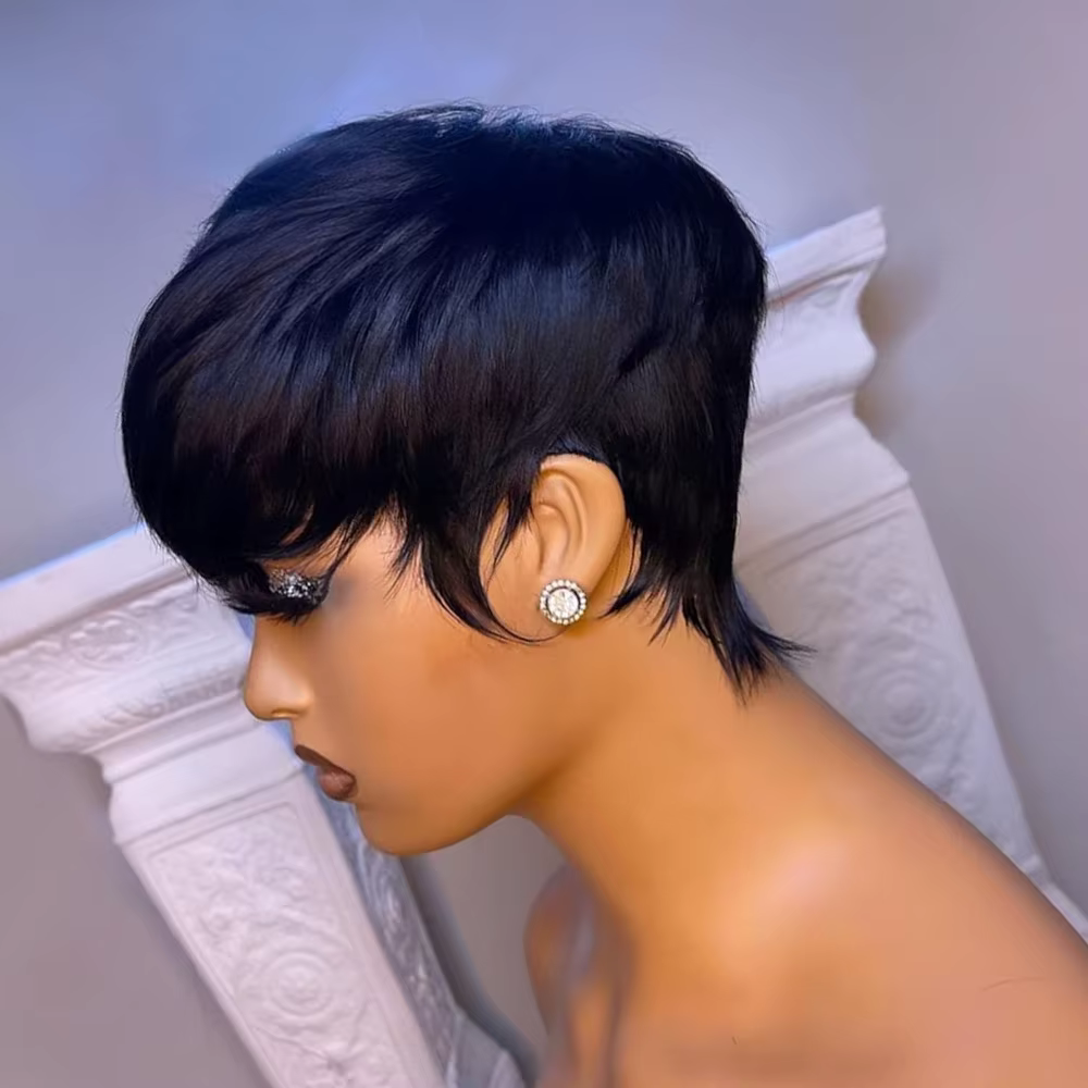 Perruque courte et droite style bob