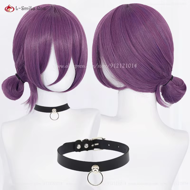 Anime Rezee Cosplay perruque 45 cm violet