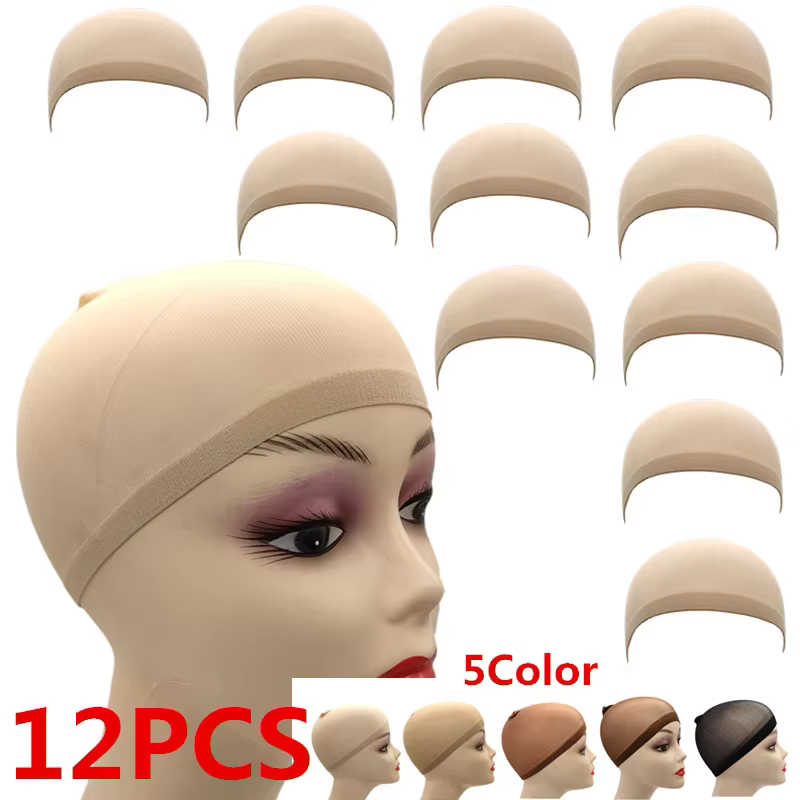 Bonnet de perruque, 6 bonnets de bas de haute qualité pour perruques, bonnets en nylon extensibles pour femmes, filles et enfants