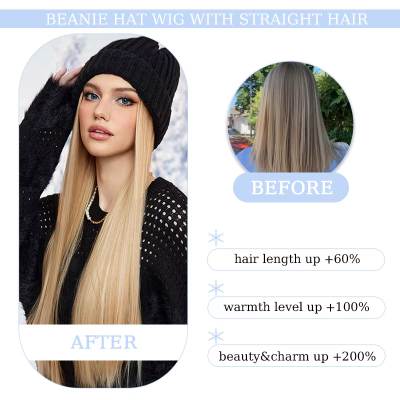 Bonnet chapeau perruque Extensions de cheveux