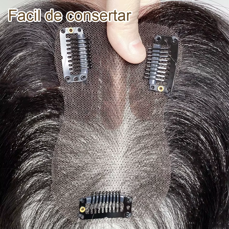 Extensions de cheveux humains 100% naturels avec frange